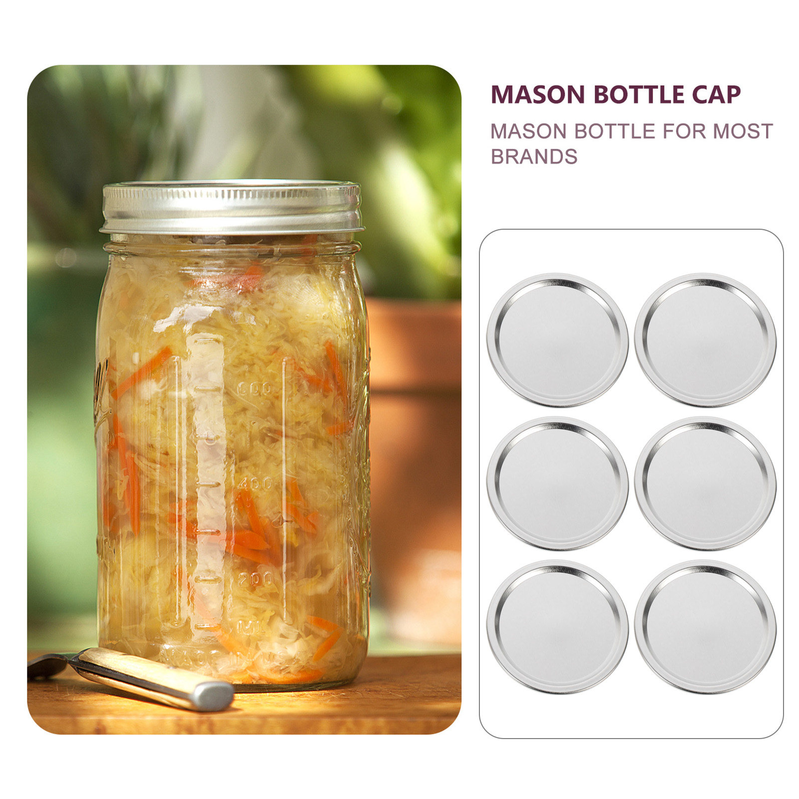 Food Storage Lid - 20 Buah Tutup Toples Logam, Kedap