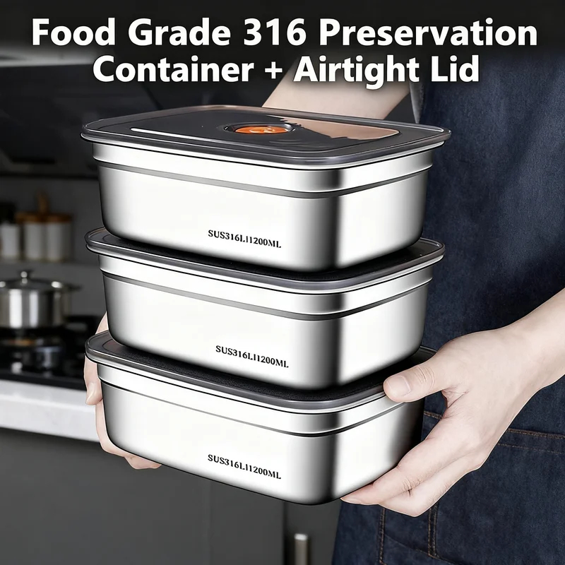 Food Storage Oven Safe - Kotak Bento Kedap Udara Berbahan Stainless