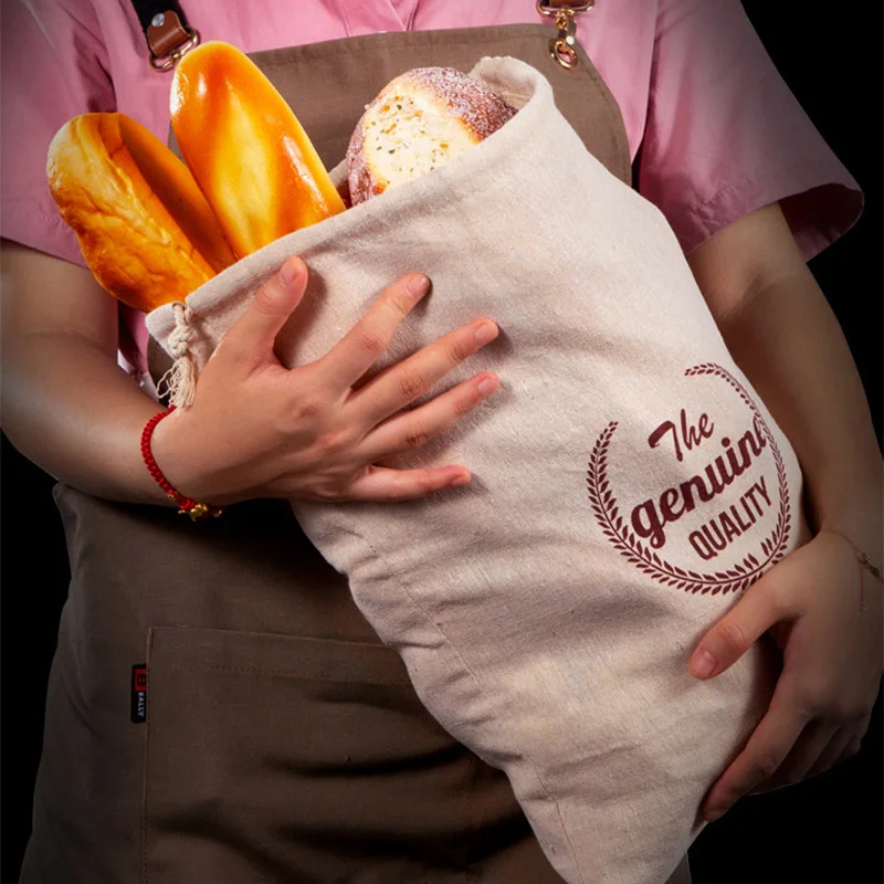 Food Storage Reusable Bags - Tas Roti Linen Tas Dapat Digunakan