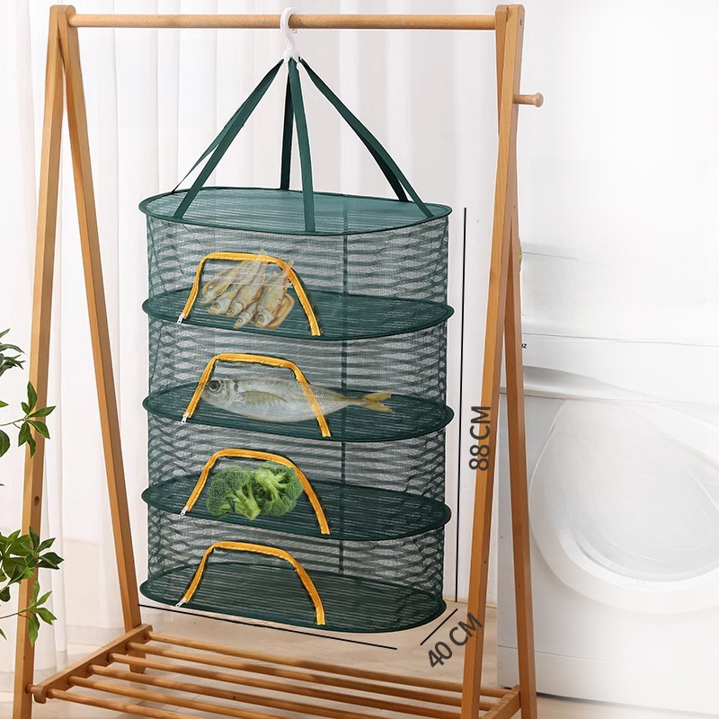 Food Storage Rack - Rak Pengering Makanan Multi-Lapisan Tebal, Jaring