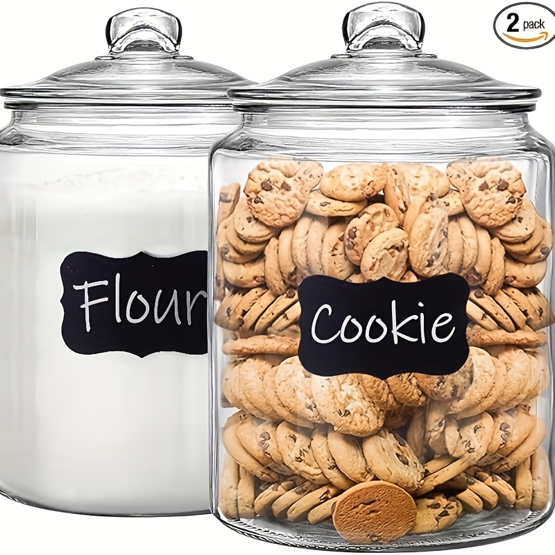 Food Storage Utensils - 2 buah toples kaca dengan tutup