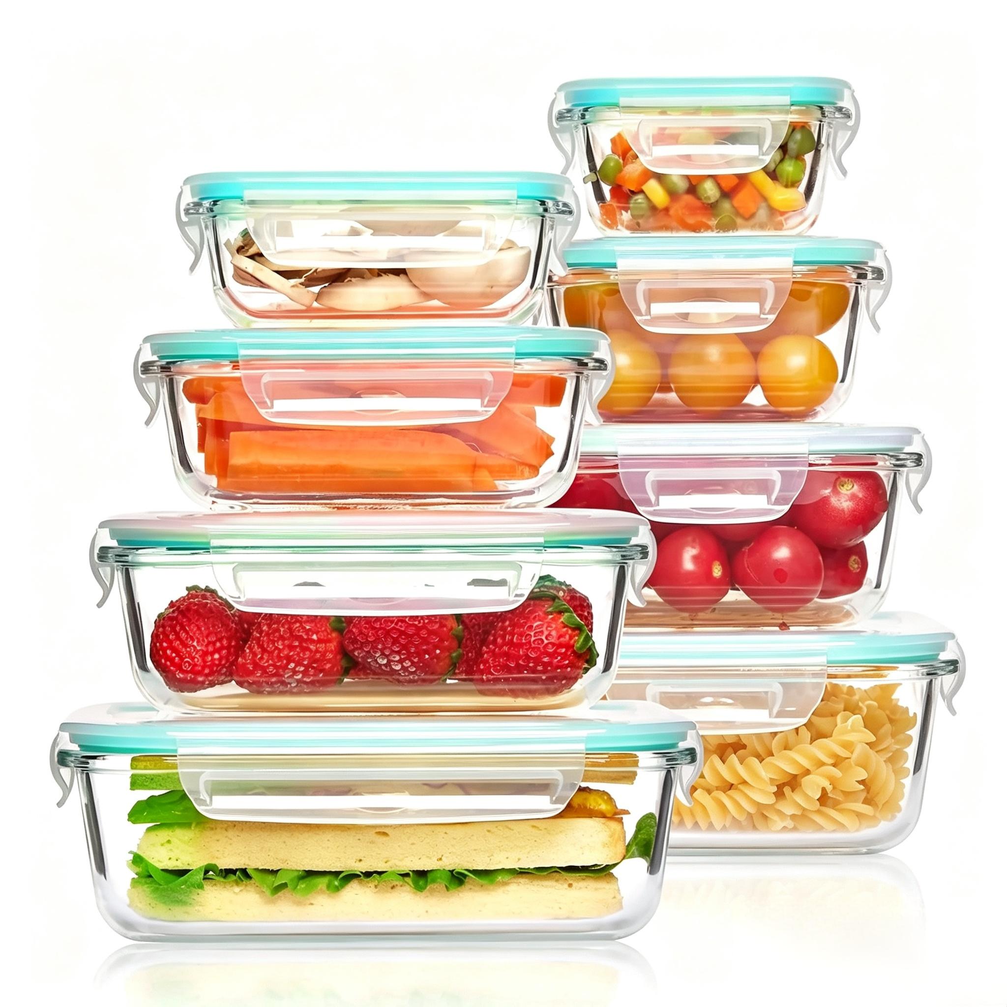 Food Storage Glass Box - Wadah Makanan Dapur Kaca Portabel -
