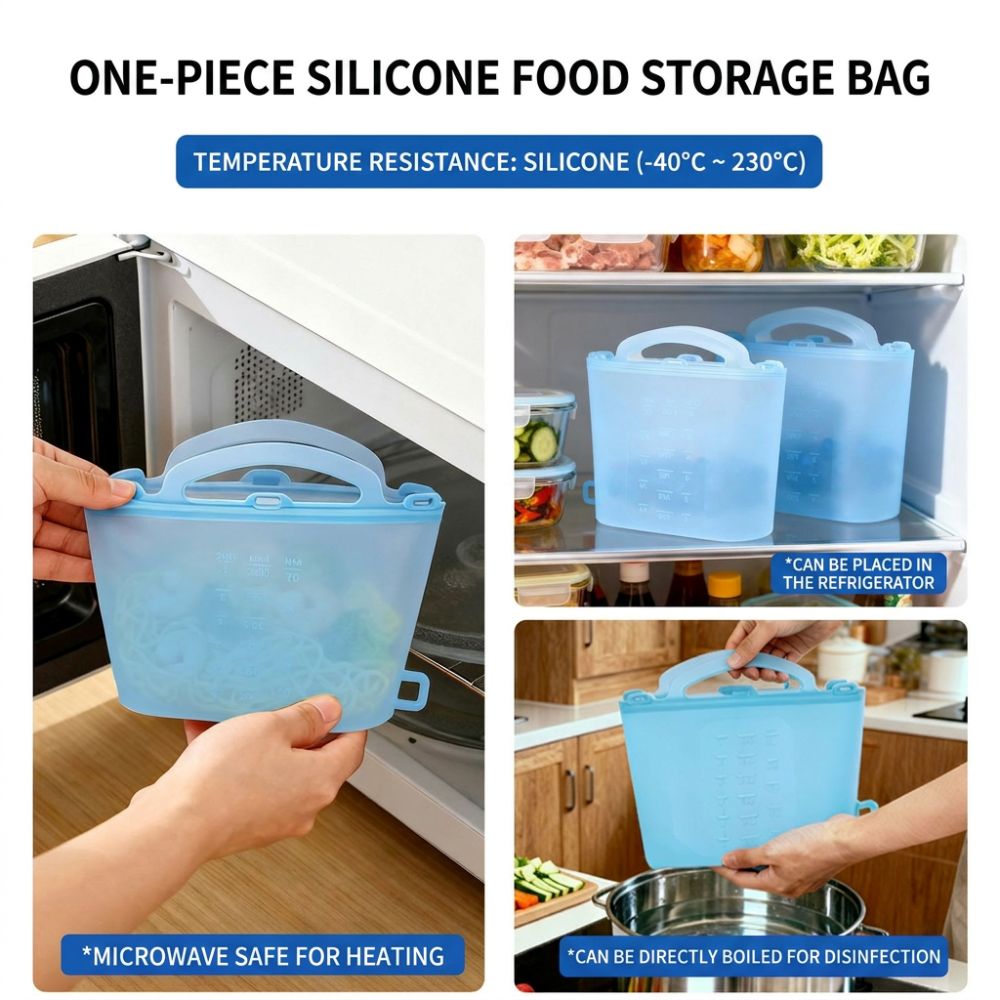 Food Storage Ziploc Bags - 1500Ml Tas Penyimpanan Makanan Tas Freezer