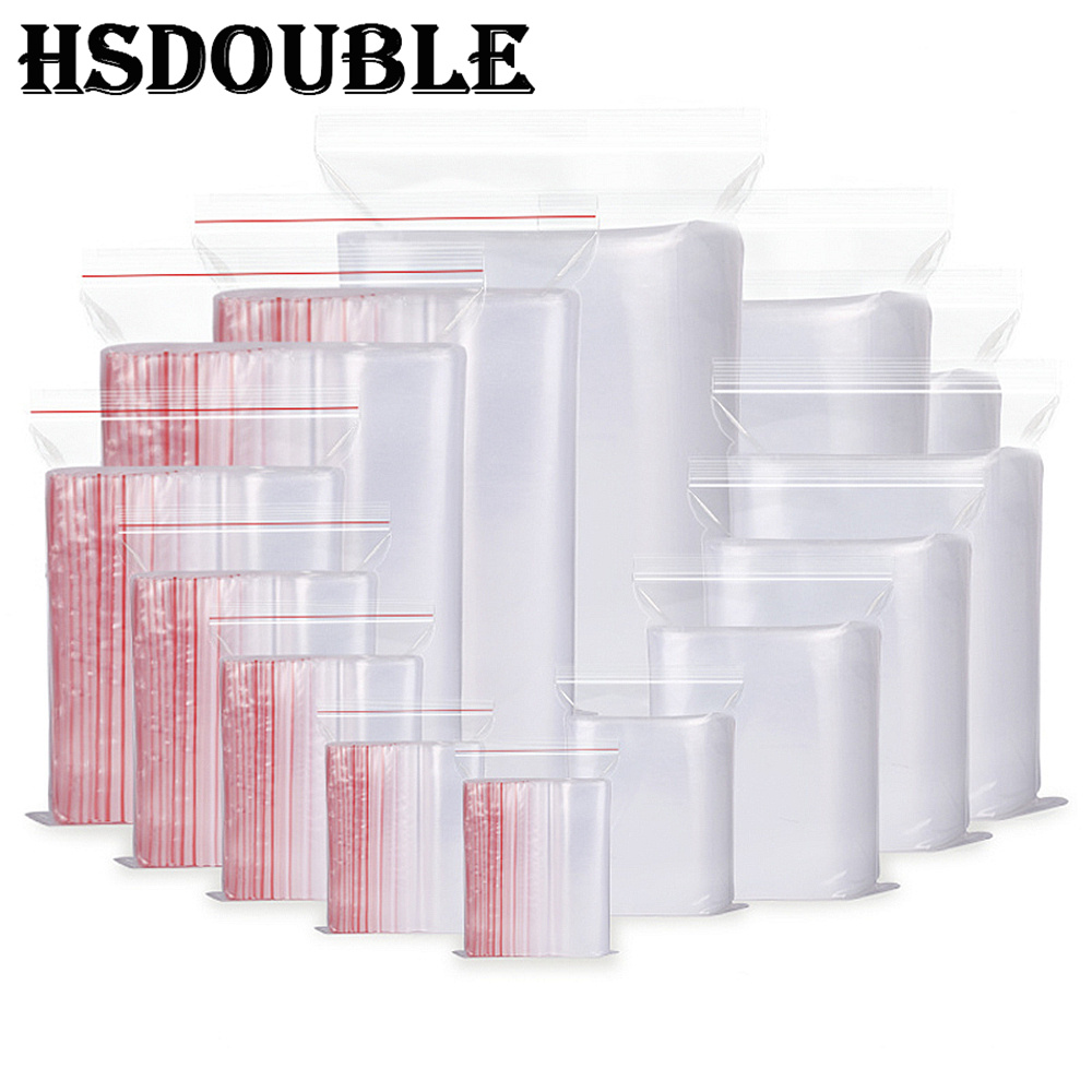 Food Storage Ziploc Bags - 100 buah/pak 5-12 kawat segel sendiri