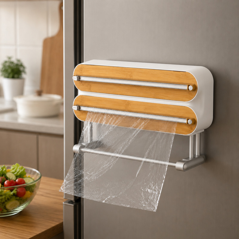 Food Storage With Dividers - Pemotong dan Dispenser Pembungkus Makanan Magnetik,