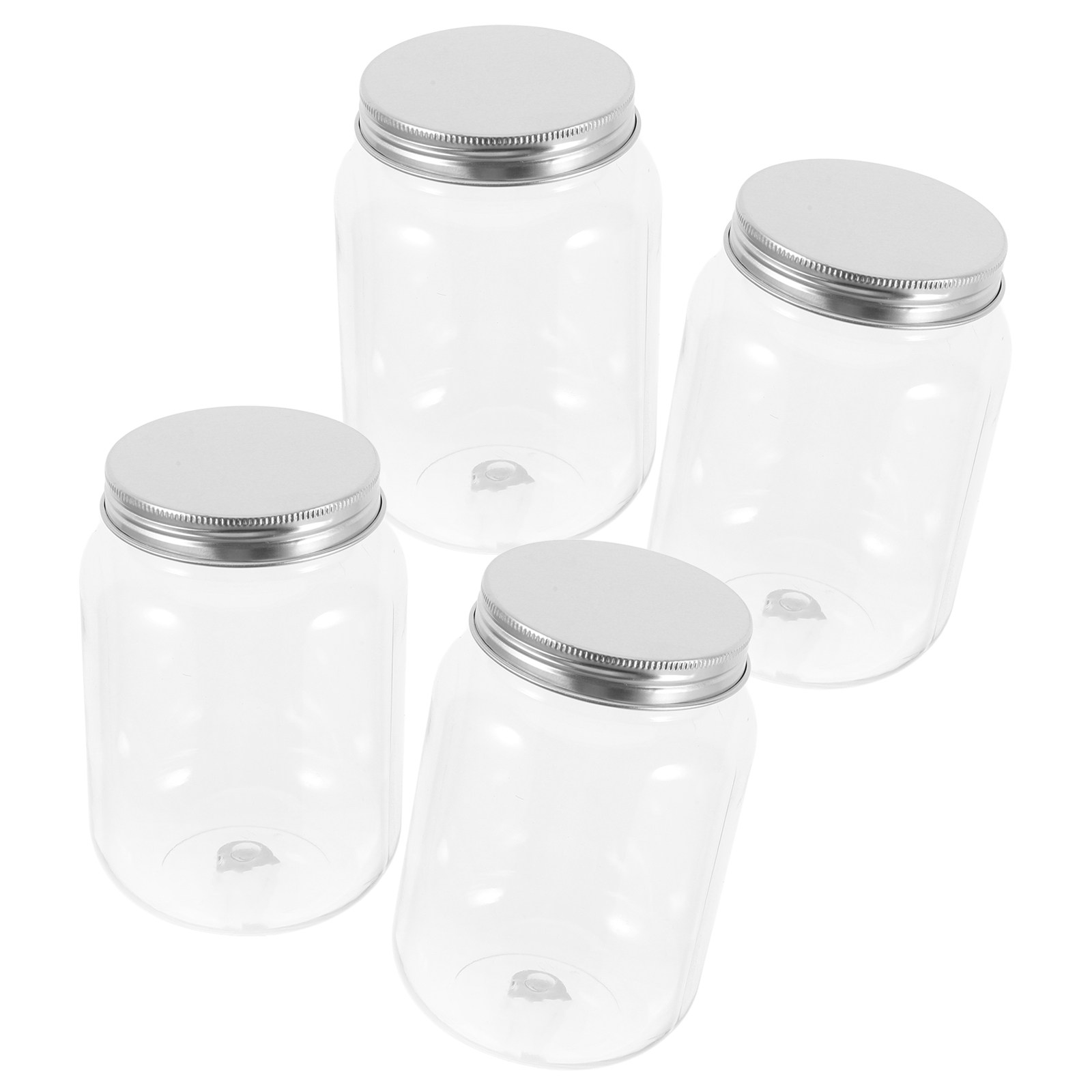 Food Storage Lid - 4 Buah Toples Penyimpanan Plastik Bening