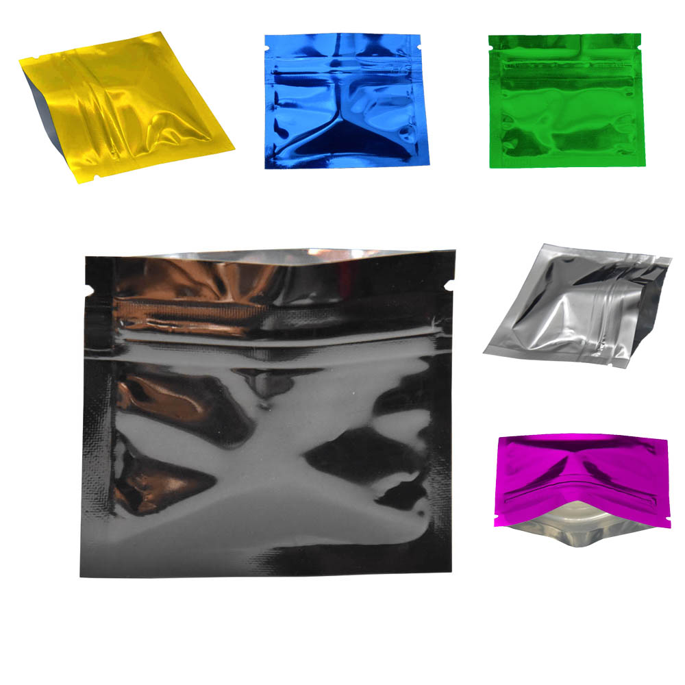 Food Storage Ziploc Bags - 100 Buah Warna-warni Aluminium Mengkilap Foil