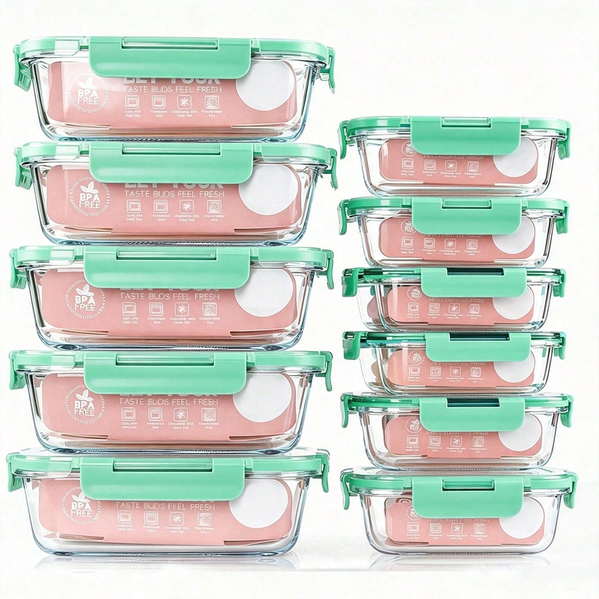 Food Storage Glass Box - 10 Wadah Makanan Kaca, Wadah Penyimpanan