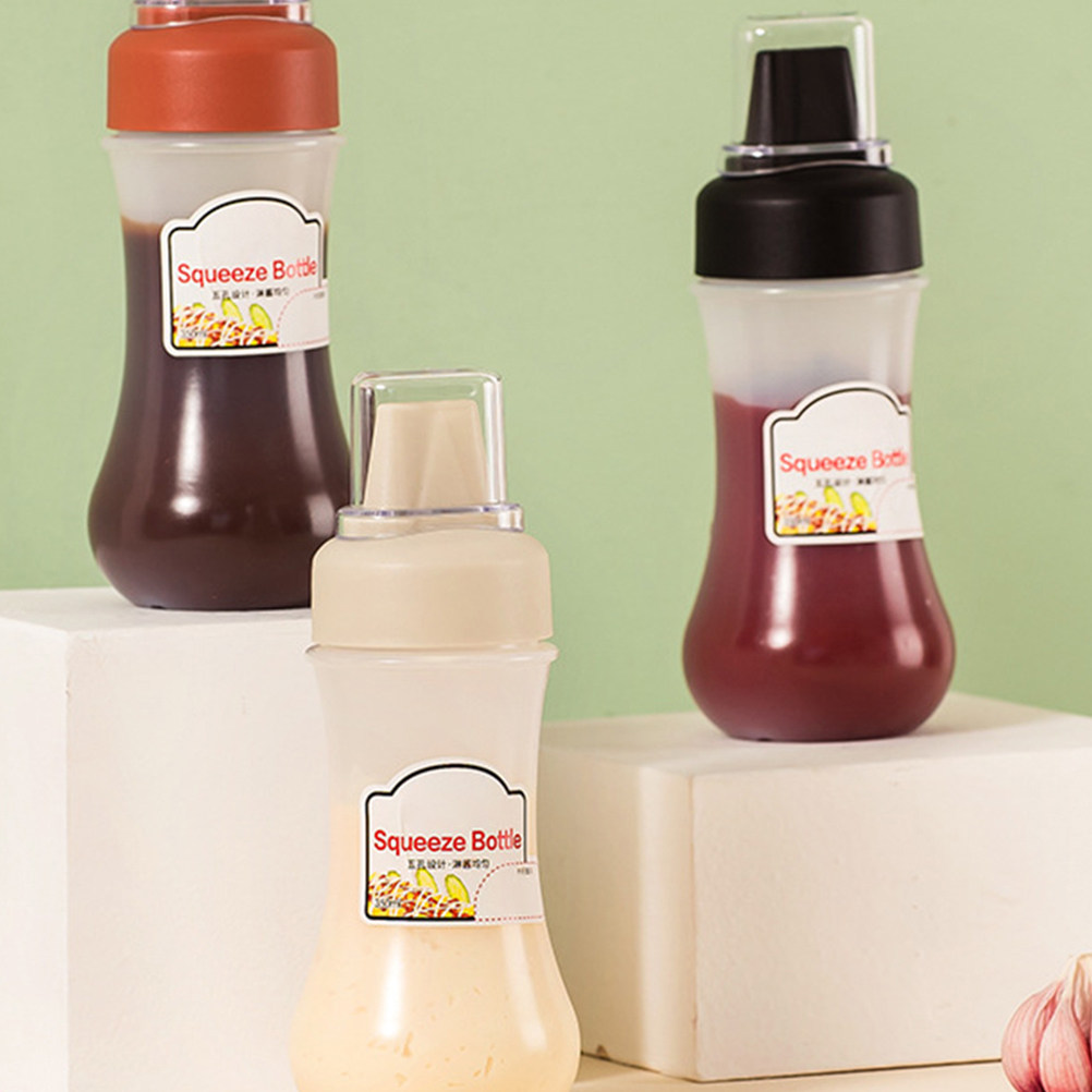 Salad Dressing Bottle - 3 buah botol semprot transparan dengan
