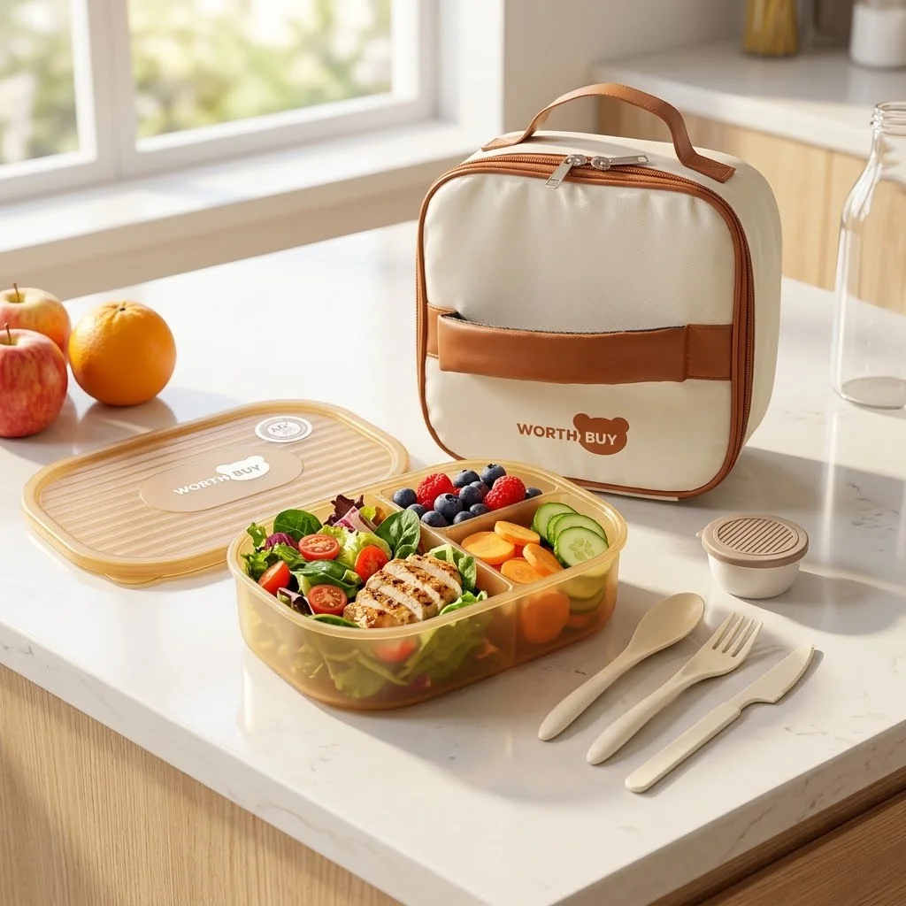 Kotak Bento Plastik yang Dapat - Food Storage With Dividers ulasan dan harga