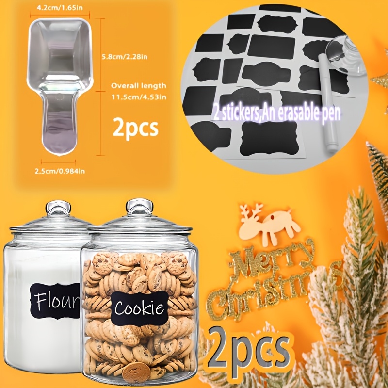 2 buah toples kaca dengan tutu - Food Storage Utensils ulasan dan harga