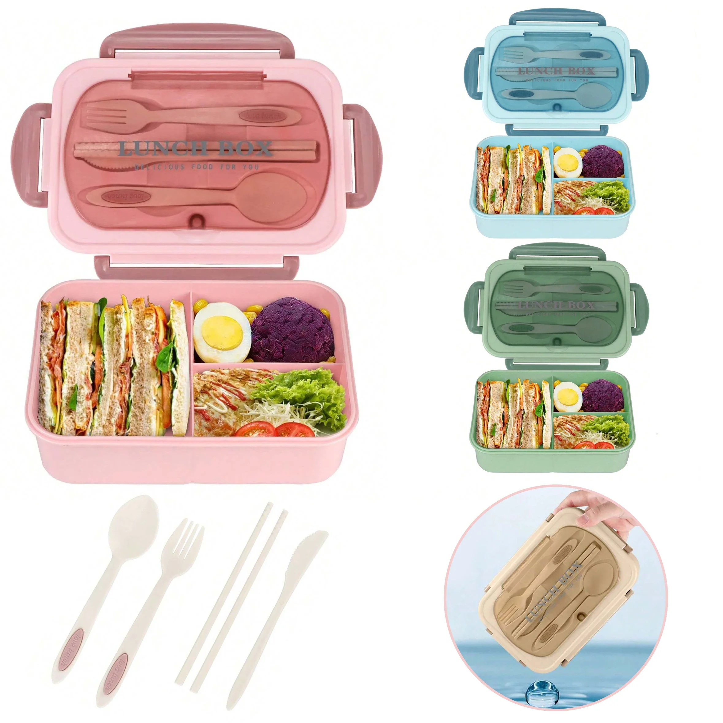 Kotak Bento Dewasa dengan 3 Ko - Food Storage Oven Safe ulasan dan harga