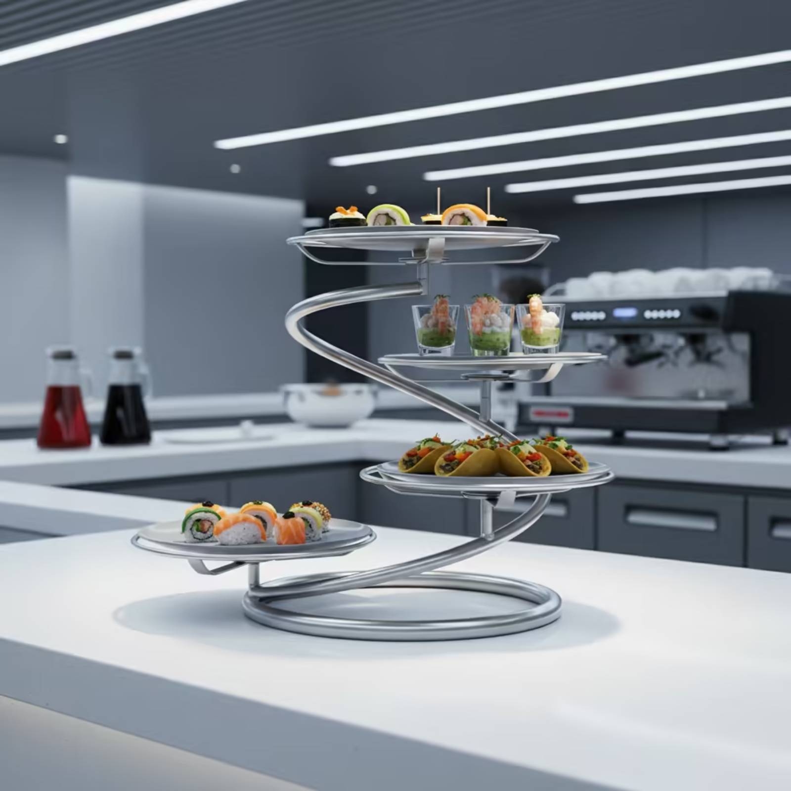Rak Sajian Bertingkat Spiral M - Food Storage Rack ulasan dan harga