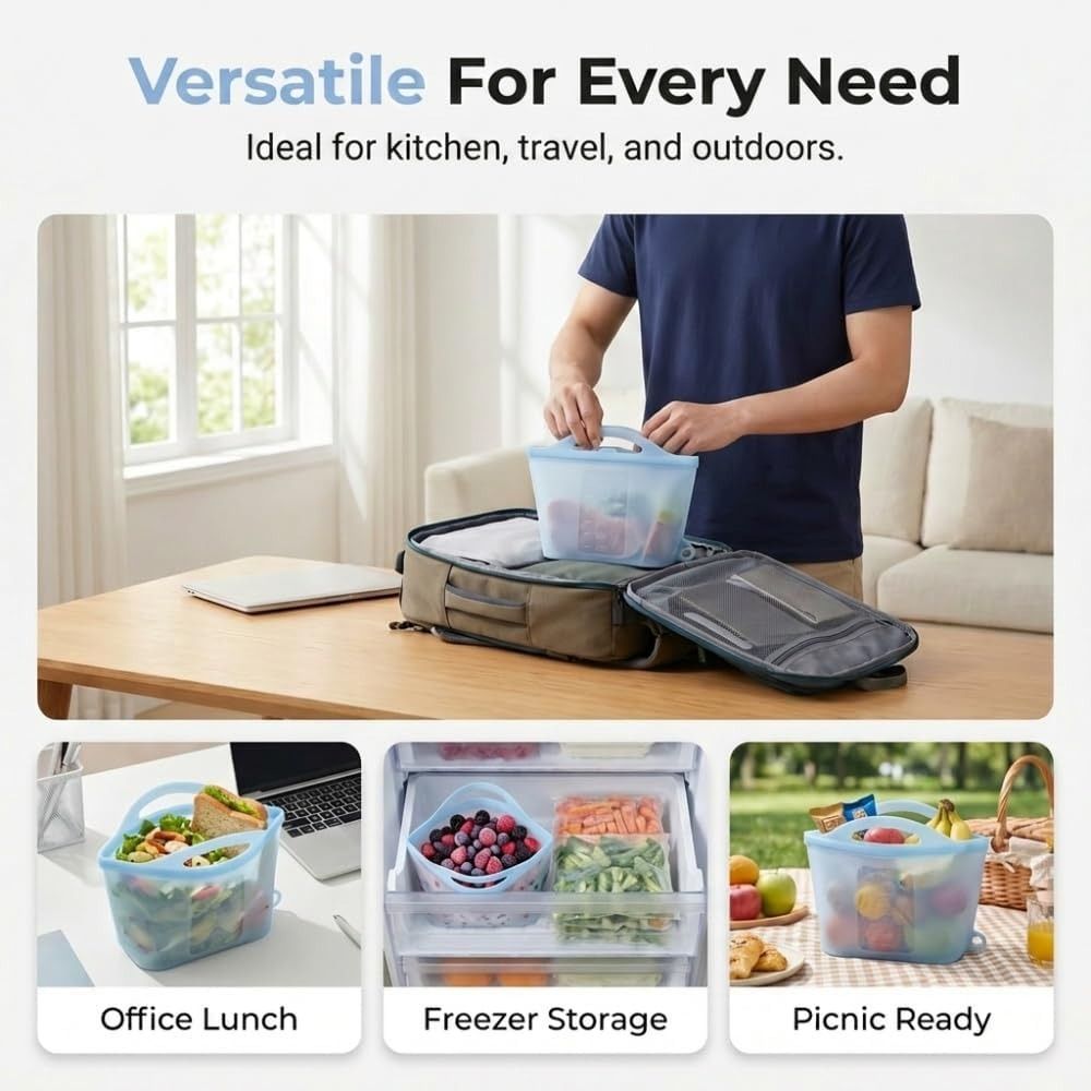 1500Ml Tas Penyimpanan Makanan - Food Storage Ziploc Bags ulasan dan harga