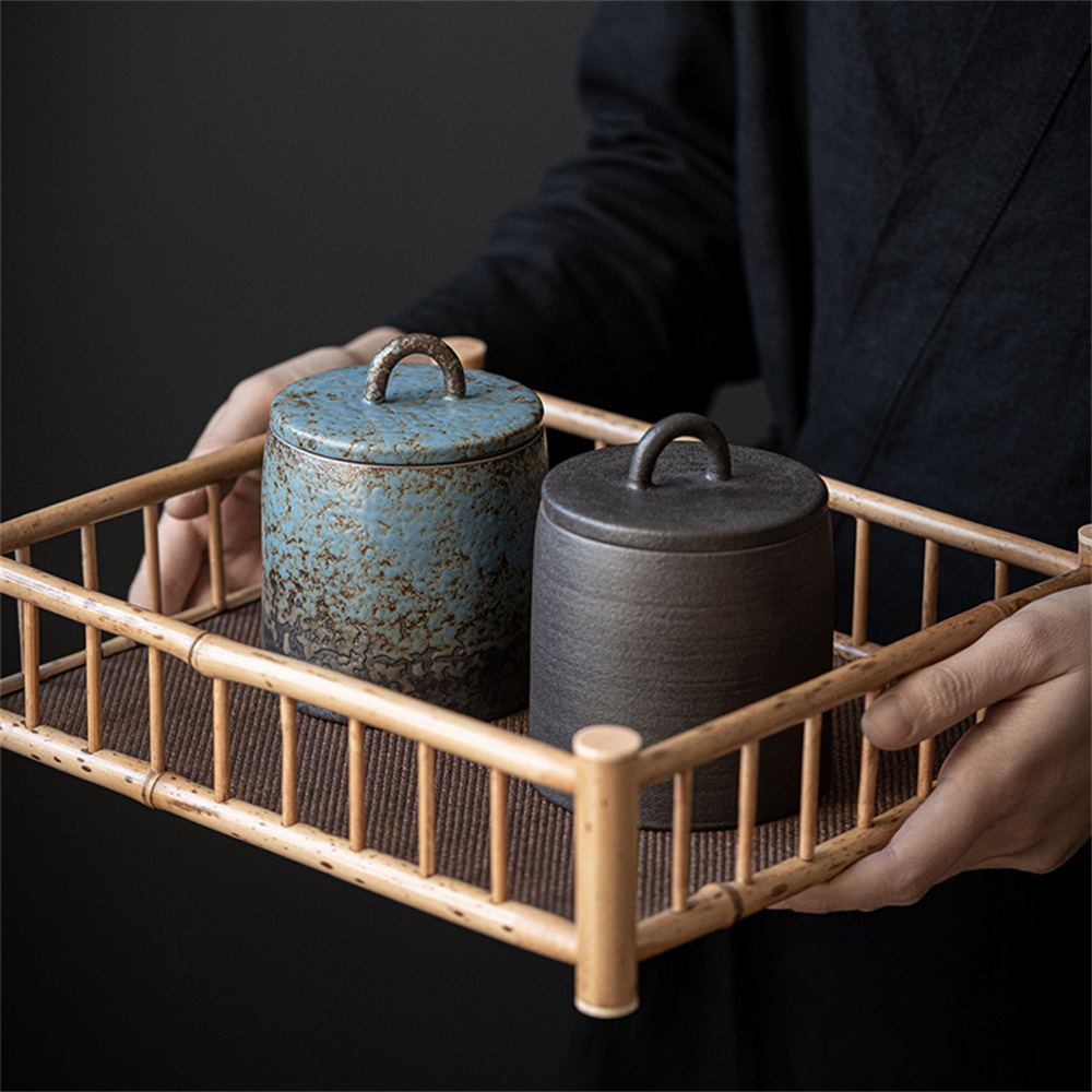 Toples Tersegel Caddy Teh Kera - Food Storage With Dividers ulasan dan harga