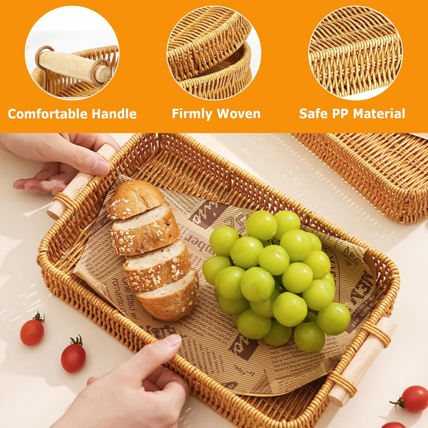 Nampan Anyaman Persegi Panjang - Food Storage In Restaurant ulasan dan harga