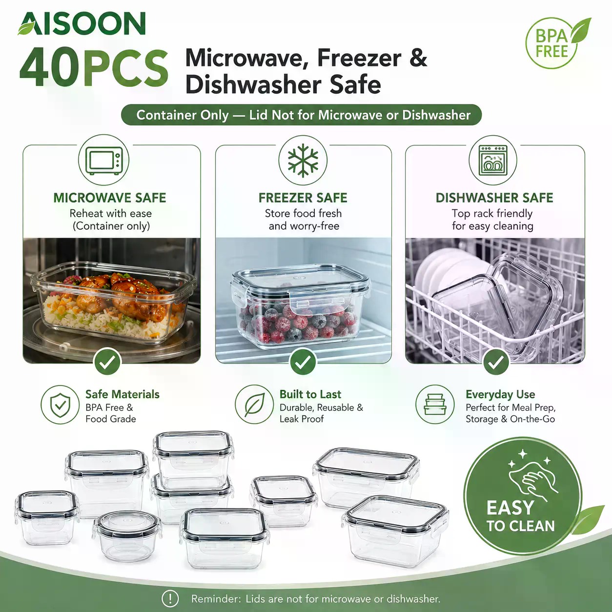 40 PCS Set Wadah Penyimpanan M - Food Storage Bowls ulasan dan harga