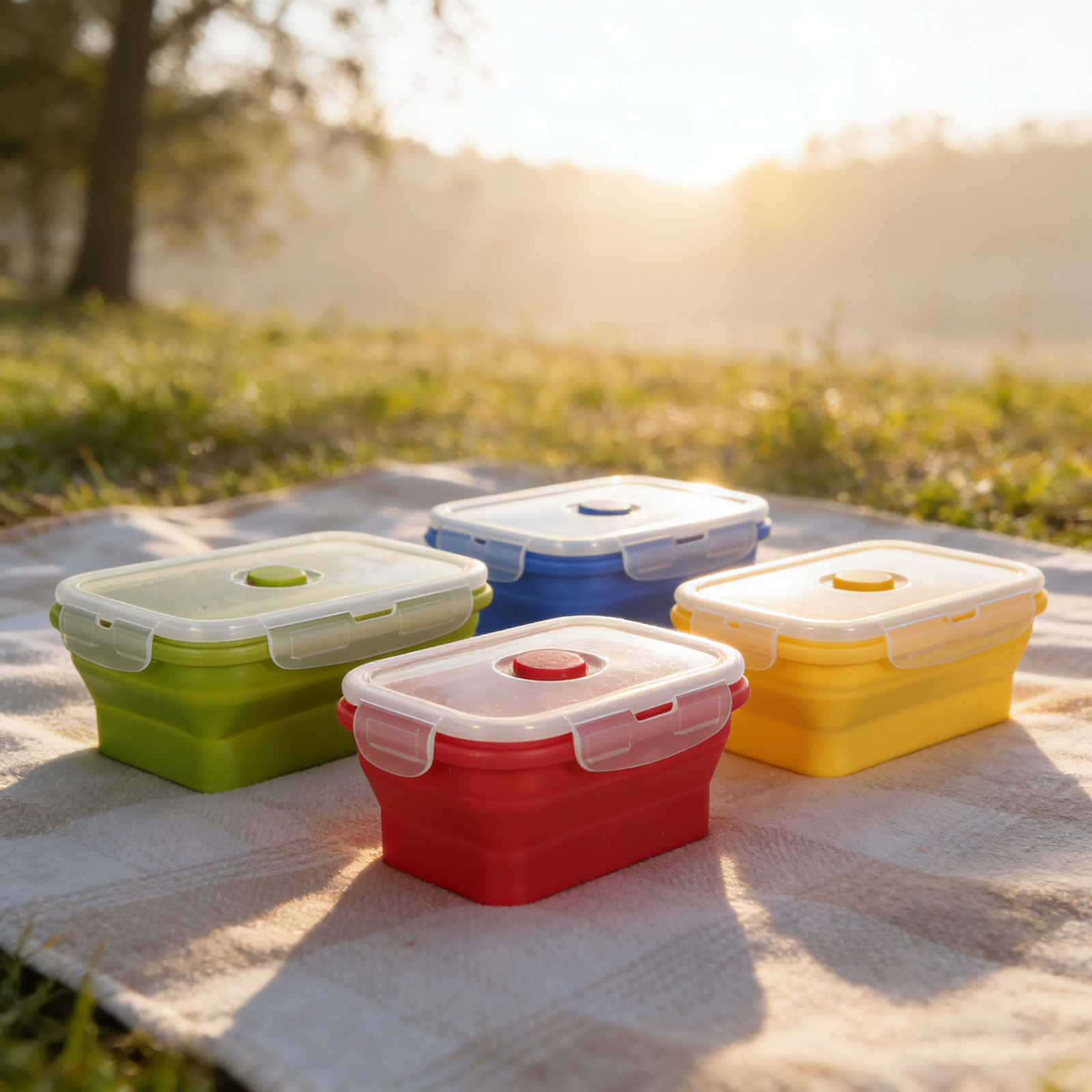 4 Buah Kotak Makan Silikon yan - Food Storage Home ulasan dan harga
