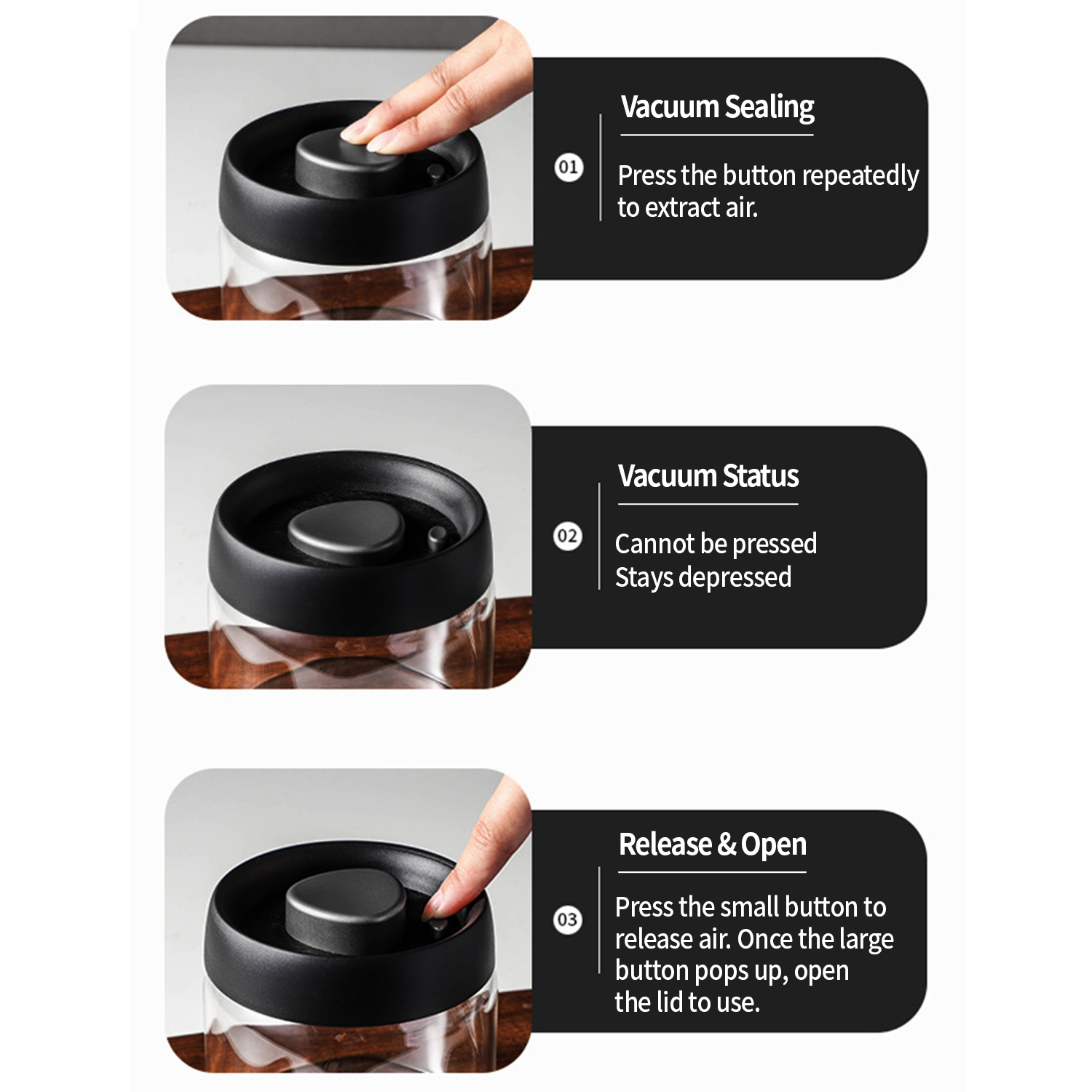 OANKR Wadah Kopi Vakum 500Ml 9 - Food Storage Glass Box ulasan dan harga