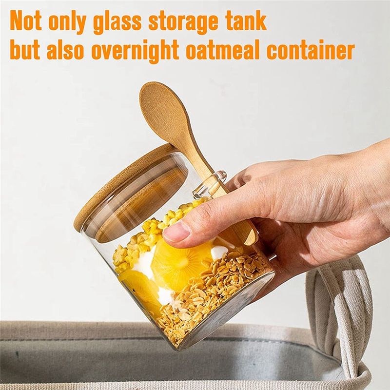 Stoples Kaca BHBL dengan Tutup - Food Storage Glass Containers ulasan dan harga
