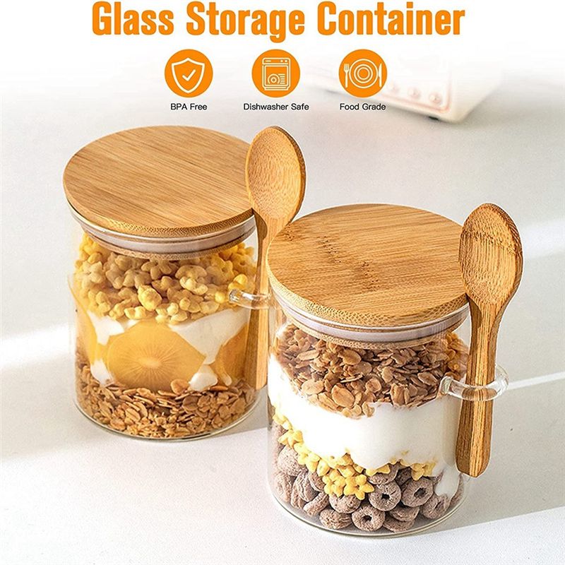 Stoples Kaca BHBL dengan Tutup - Food Storage Glass Containers ulasan dan harga