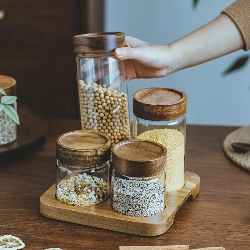 Wadah makanan tutup kayu, wada - Food Storage Glass Containers ulasan dan harga