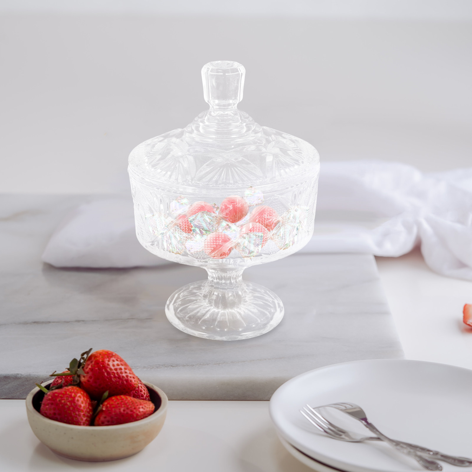 1 buah wadah kaca berkualitas  - Food Storage Glass Box ulasan dan harga