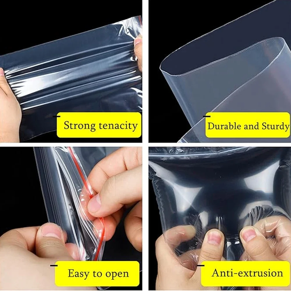 100-1000 Buah Tas Transparan D - Food Storage Ziploc Bags ulasan dan harga