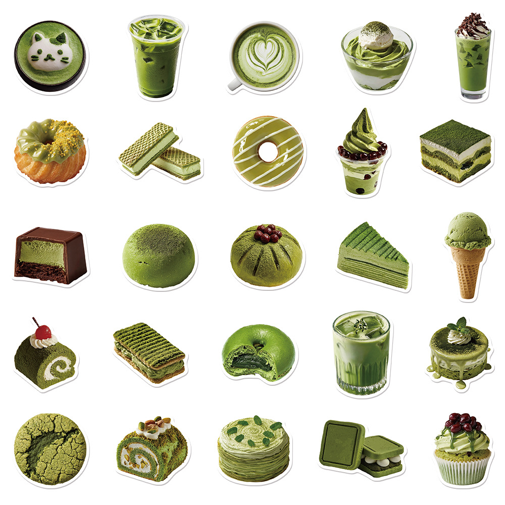 50Pcs Stiker Kartun Matcha Est - Food Storage Journal ulasan dan harga
