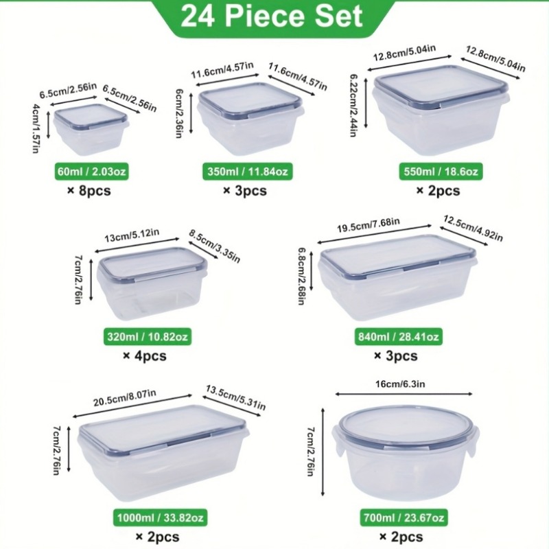 48PCS Set Wadah Penyimpanan Ma - Food Storage Utensils ulasan dan harga