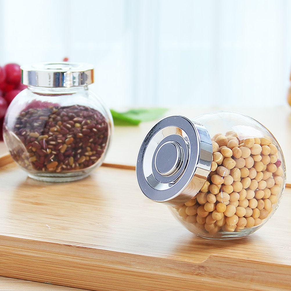 8 Buah Toples Kaca Kedap Udara - Food Storage Glass Containers ulasan dan harga