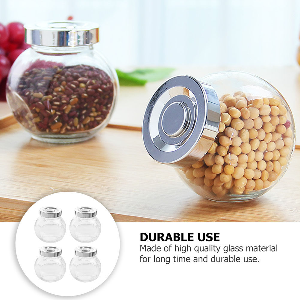8 Buah Toples Kaca Kedap Udara - Food Storage Glass Containers ulasan dan harga