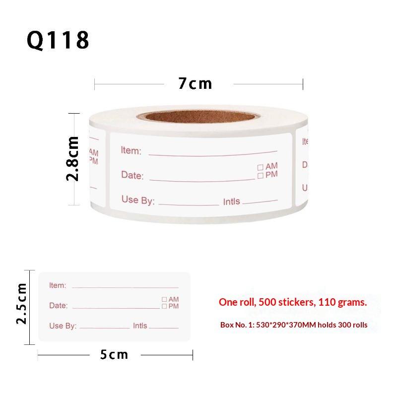 500pcs/roll 5*2.5cm Stiker Dap - Food Storage In Restaurant ulasan dan harga